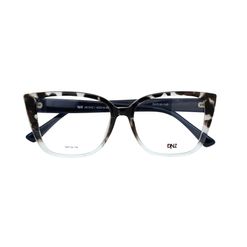 Armação de Óculos de Grau Dnz, modelo 1 4025, cor Demi Azul Degradê