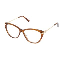 Armação de Óculos de Grau Hit, modelo 1 8014, cor Caramelo Cristal
