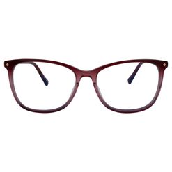 Armação de Óculos de Grau Hit, modelo 1 4096, cor Degradê Vermelho com Dourado, tamanho 55