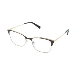 Armação de Óculos de Grau Hit, modelo 1 8016, cor Marrom com Dourado