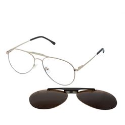 Óculos Clipon Hit, modelo 4 8024, cor Prata
