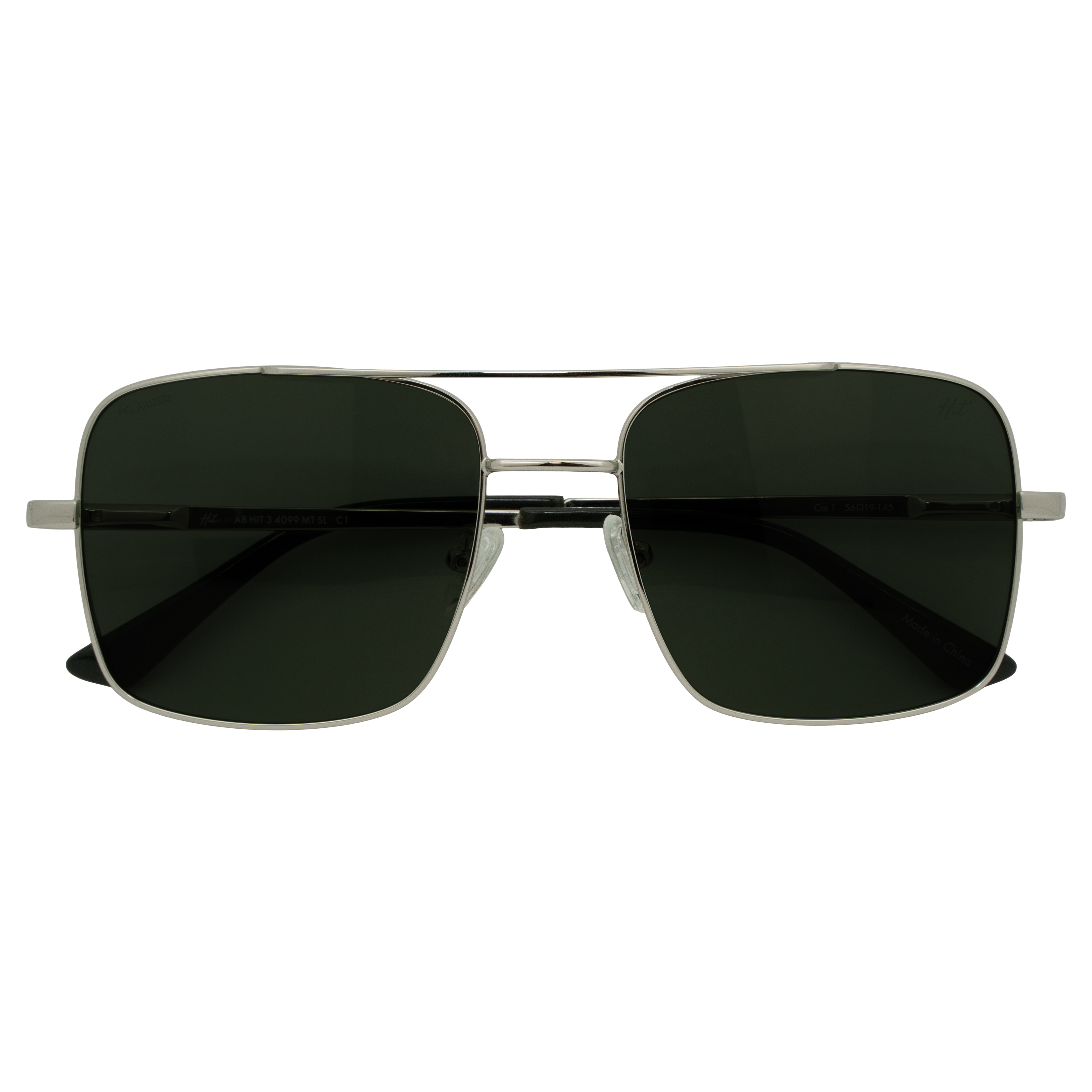 うつわ03 Óculos de sol Hit, modelo 3 4099, cor Verde com Prata, tamanho 56