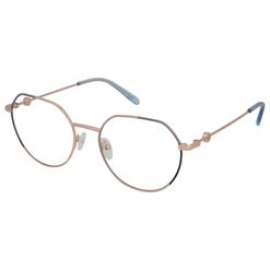 Armação de Óculos de Grau Hit, modelo 1 4120, cor Rose com Azul, tamanho 56