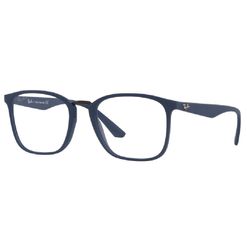 Armação de Óculos de Grau Ray Ban, modelo RX7194L, cor Azul Fosco, tamanho 54