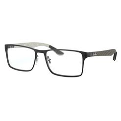 Armação de Óculos de Grau Ray Ban, modelo RX8415, cor Preto e cinza, tamanho 55
