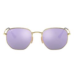 Óculos de sol Ray Ban, modelo RB3548N, cor Dourado com lilás, tamanho 54