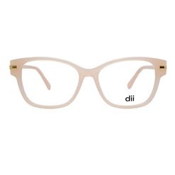 Armação de Óculos de Grau Feminina Dii Collection Quadrado 4177 Cor Rosa Pastel