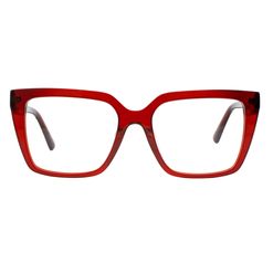Armação de Óculos de Grau Feminina Dii Collection Quadrado 4164 Cor Vermelho Cristal