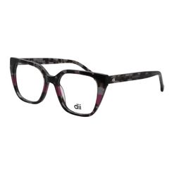 Armação de Óculos de Grau Feminina Dii Collection Gatinho 4071 Cor Cereja com Demi Cinza