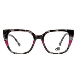 Armação de Óculos de Grau Feminina Dii Collection Gatinho 4071 Cor Cereja com Demi Cinza