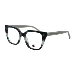 Armação de Óculos de Grau Feminina Dii Collection Gatinho 4071 Cor Cinza Cristal com Demi Azul