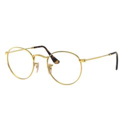 Armação de Óculos de Grau Ray Ban, modelo RX3447VL, cor Dourado, tamanho 53