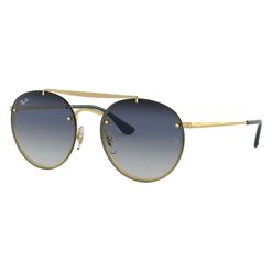 Óculos de sol Ray Ban, modelo RB3614N, cor Dourado e Azul, tamanho 54