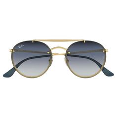 Óculos de sol Ray Ban, modelo RB3614N, cor Dourado e Azul, tamanho 54