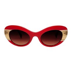 Óculos de sol Dii Collection, modelo 1 4074, cor Vermelho com Bege, tamanho 51