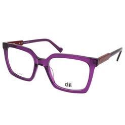 Armação de Óculos de Grau Dii Collection, modelo 1 4374, cor Roxo e Vermelho, tamanho 52