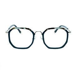 Armação de Óculos de Grau Dii Collection, modelo 1 8906, cor Azul com Demi Azul, tamanho 51