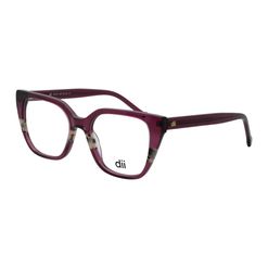 Armação de Óculos de Grau Feminina Dii Collection Gatinho 4071 Cor Cereja Cristal com Demi Bege