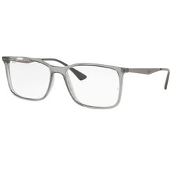 Armação de Óculos de Grau Ray Ban, modelo RX4359VL, cor Cinza Transparente, tamanho 57