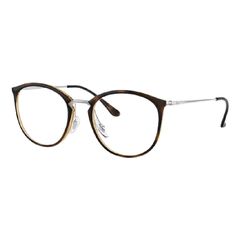 Armação de Óculos de Grau Ray Ban, modelo RX7140, cor Havana e Chumbo, tamanho 51