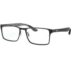 Armação de Óculos de Grau Ray Ban, modelo RX8415, cor Preto Fosco, tamanho 55