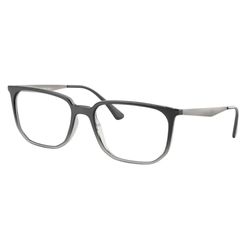 Armação de Óculos de Grau Ray Ban, modelo RX7175L, cor Cinza com Preto, tamanho 55