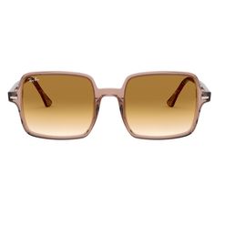 Óculos de sol Ray Ban, modelo RB1973, cor Marrom Transparente, tamanho 53