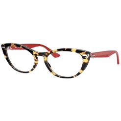 Armação de Óculos de Grau Ray Ban, modelo RX4314V, cor Havana Amarelo e Vermelho, tamanho 54