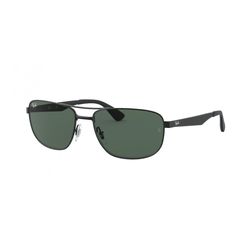 Óculos de sol Ray Ban, modelo RB3528, cor Preto Fosco, tamanho 61