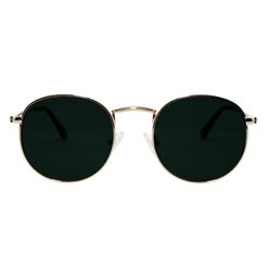 Óculos de sol Dii Collection, modelo 1 9013 ECO, cor Dourado e Verde, tamanho 58