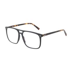 Armação de Óculos de Grau Dii Collection, modelo 5506, cor Preto com Demi Marrom, tamanho 56