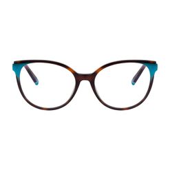 Armação de Óculos de Grau Dii Collection, modelo 5508, cor Azul com Demi Marrom, tamanho 53