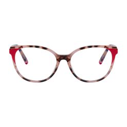 Armação de Óculos de Grau Dii Collection, modelo 5508, cor Pink com Demi Marrom, tamanho 53