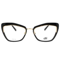 Armação de Óculos de Grau Dii Collection, modelo 1 4312, cor Preto, tamanho 54