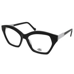 Armação de Óculos de Grau Dii Collection, modelo 1 4373, cor Preto e Branco, tamanho 54