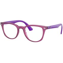 Armação de Óculos de Grau Rayban Junior, modelo RY1601, cor Roxo e Fúcsia, tamanho 48