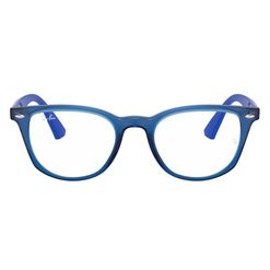 Armação de Óculos de Grau Rayban Junior, modelo RY1601, cor Azul Translúcido, tamanho 48