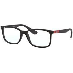 Armação de Óculos de Grau Rayban Junior, modelo RY1589L, cor Preto e Vermelho, tamanho 50