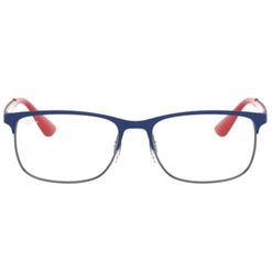 Armação de Óculos de Grau Rayban Junior, modelo 1052, cor Azul e Vermelho, tamanho 49