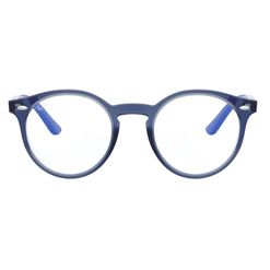 Armação de Óculos de Grau Rayban Junior, modelo RY1594, cor Azul Marinho e Azul Royal, tamanho 44