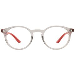 Armação de Óculos de Grau Rayban Junior, modelo RY1594, cor Cinza Transparente e Vermelho, tamanho 44