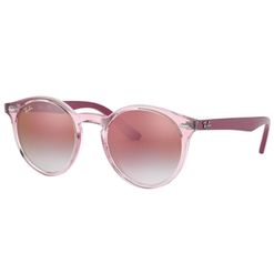Óculos de sol Rayban Junior, modelo RJ9064S, cor Rosa Transparente, tamanho 44