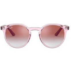 Óculos de sol Rayban Junior, modelo RJ9064S, cor Rosa Transparente, tamanho 44