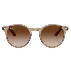 Óculos de sol Rayban Junior, modelo RJ9064S, cor Vermelho e Marrom Transparente, tamanho 44
