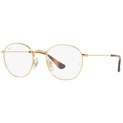 Armação de Óculos de Grau Rayban Junior, modelo RY9572V, cor Dourado e Tartaruga, tamanho 48