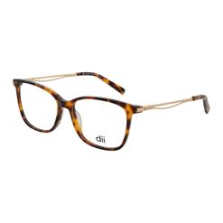 Armação de Óculos de Grau Feminino Dii Collection Quadrado 4069 Cor Demi Marrom com Dourado