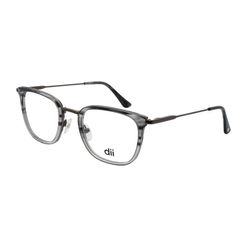 Armação de Óculos de Grau Unissex Dii Collection Quadrado 4058 Cor Degradê Cinza com Gun Metal