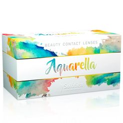 Lentes de Contato Aquarella Cor Beleza Gray 1 Par