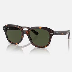 Óculos de Sol Unissex Ray Ban Quadrado RB4398 cor Havana/Verde