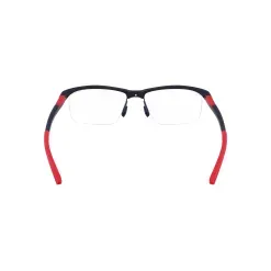 Armação de Óculos de Grau Masculino Nike Retangular 7402 Cor Preto com Vermelho